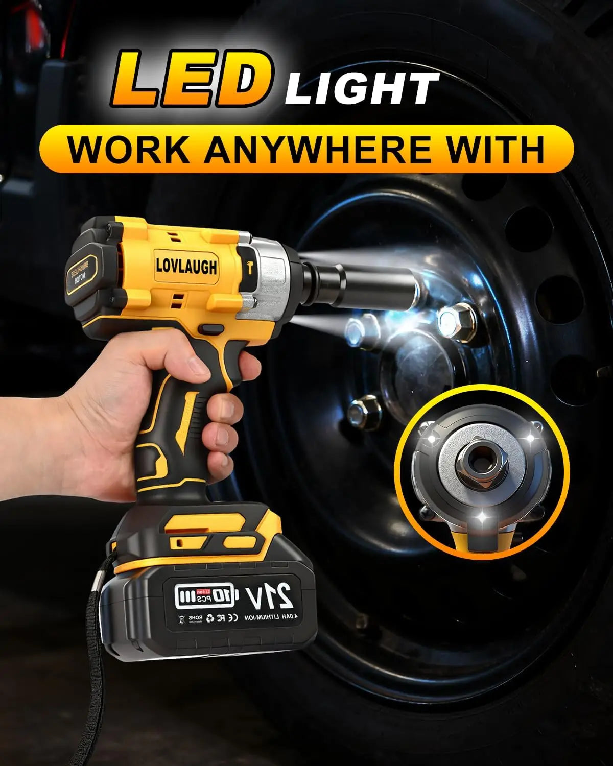 Cordless Impact Wrench 1/2 Inch