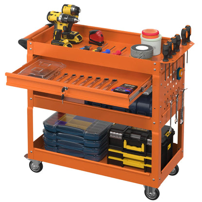 3 Tier Rolling Tool Cart on Wheels for Mechanics