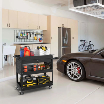 3 Tier Rolling Tool Cart on Wheels for Mechanics