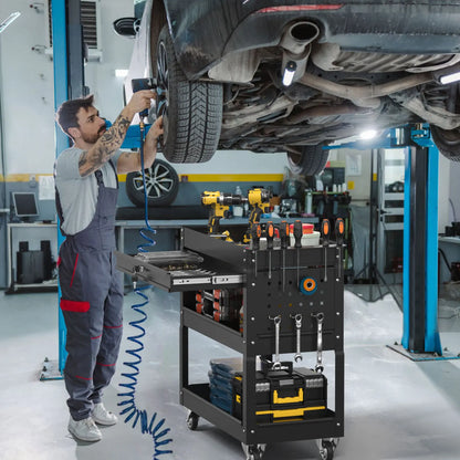 3 Tier Rolling Tool Cart on Wheels for Mechanics