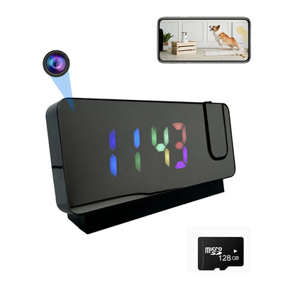 HD Projection Alarm Clock Camera with Wi-Fi