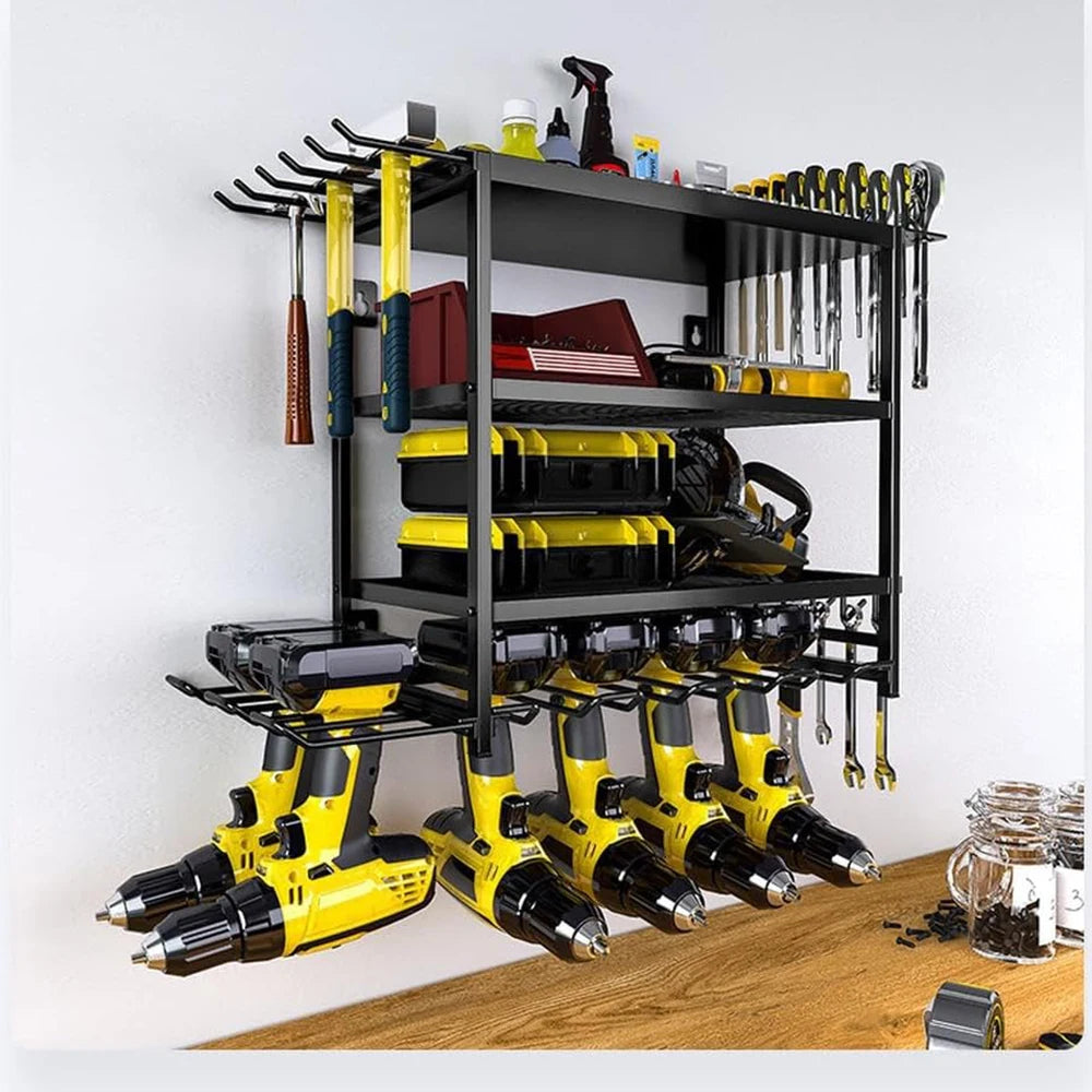 Power Tool Organizer 4 Layer Wall Mounted Storage Rack