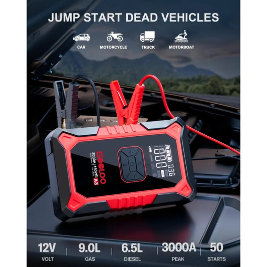 Jump Starter with Air Compressor 3000A