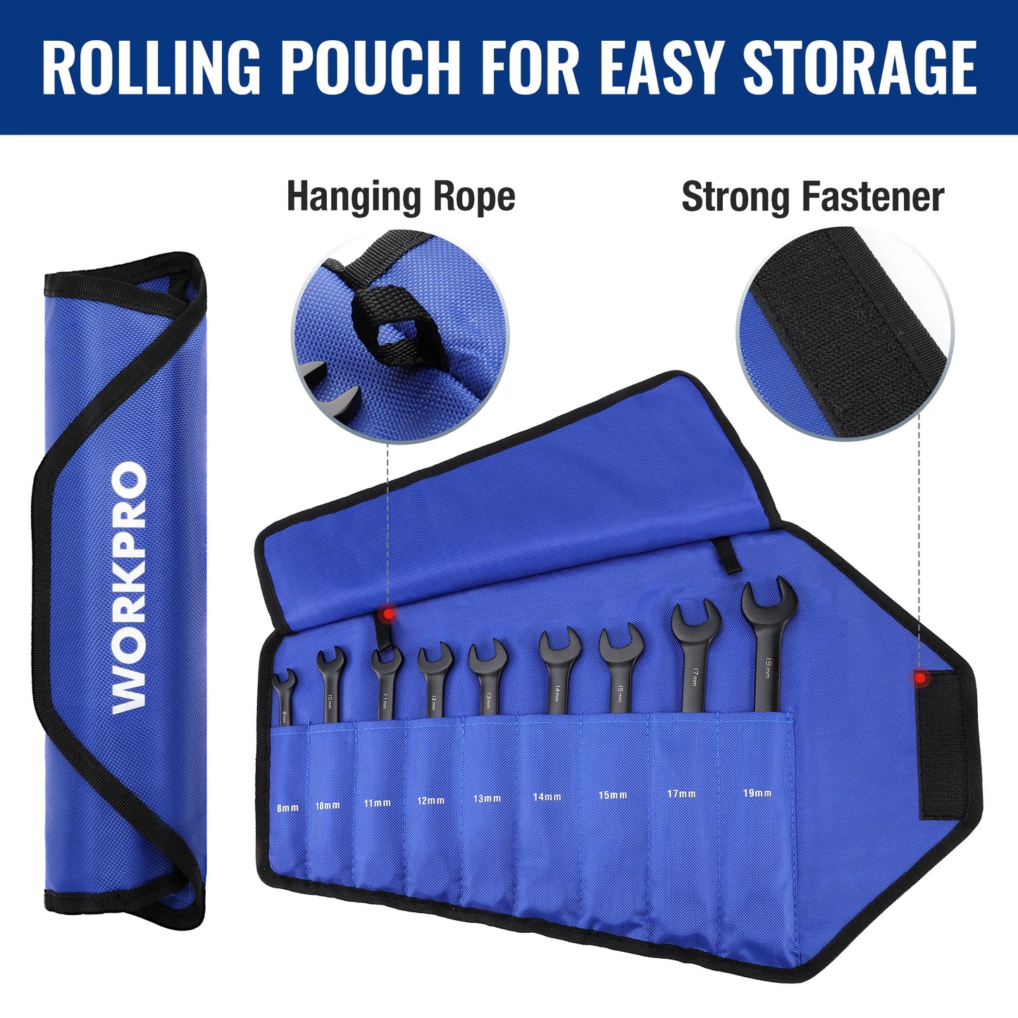 9pcs Ratcheting Combination Wrench Set Metric/SAE