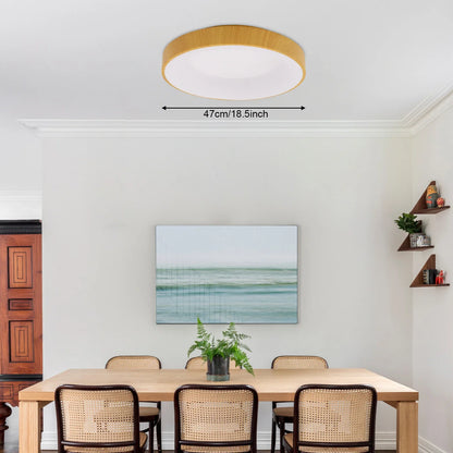 Wood Grain Ceiling Light, Modern LED Flush Mount