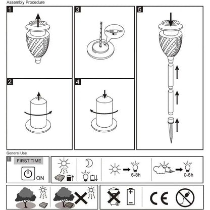 8-Piece Solar Lights, Outdoor