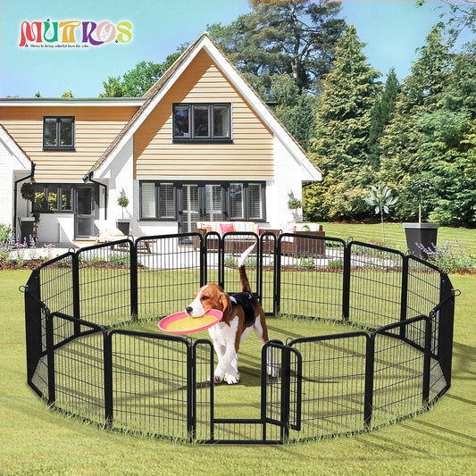 Dog Playpen with Door, Outdoor/Indoor