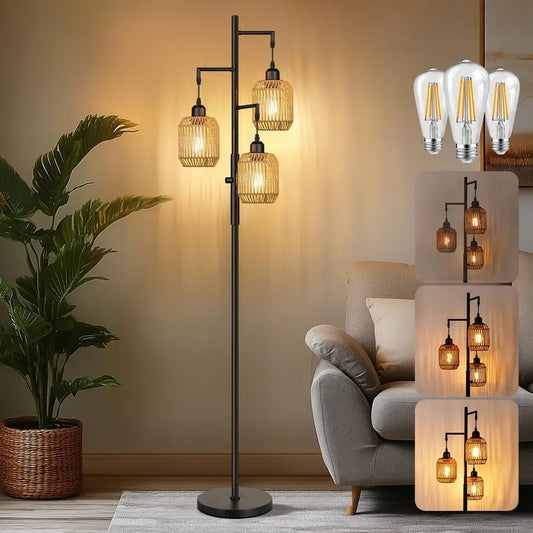 Dimmable Boho Floor Lamp