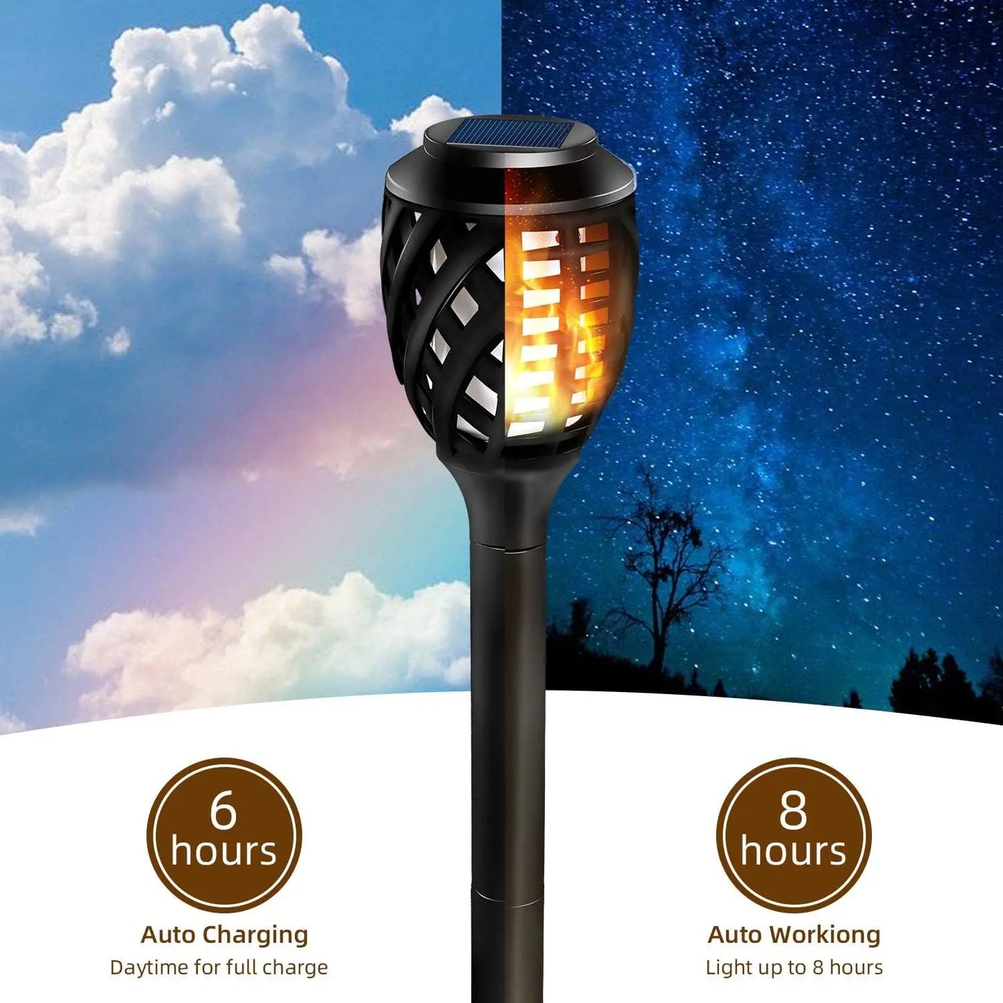 8-Piece Solar Lights, Outdoor