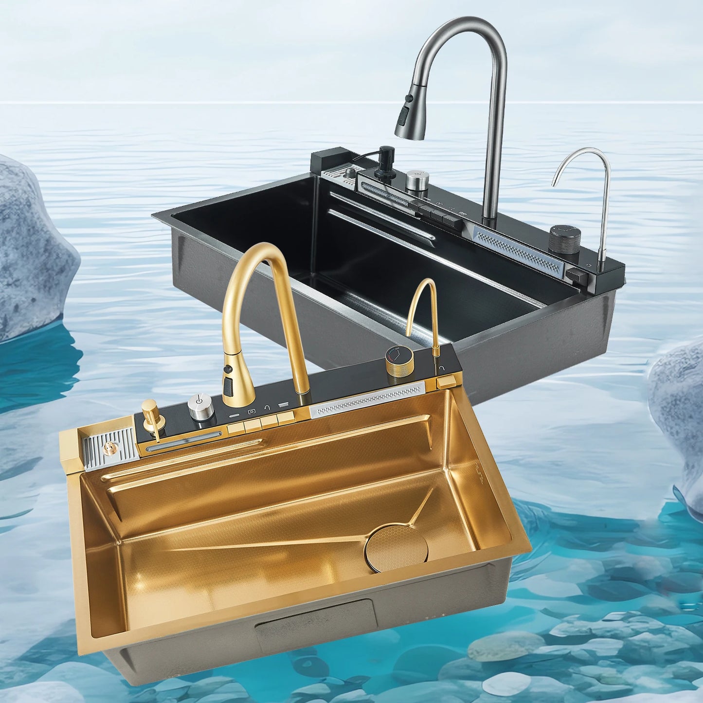 Waterfall Kitchen Sink
