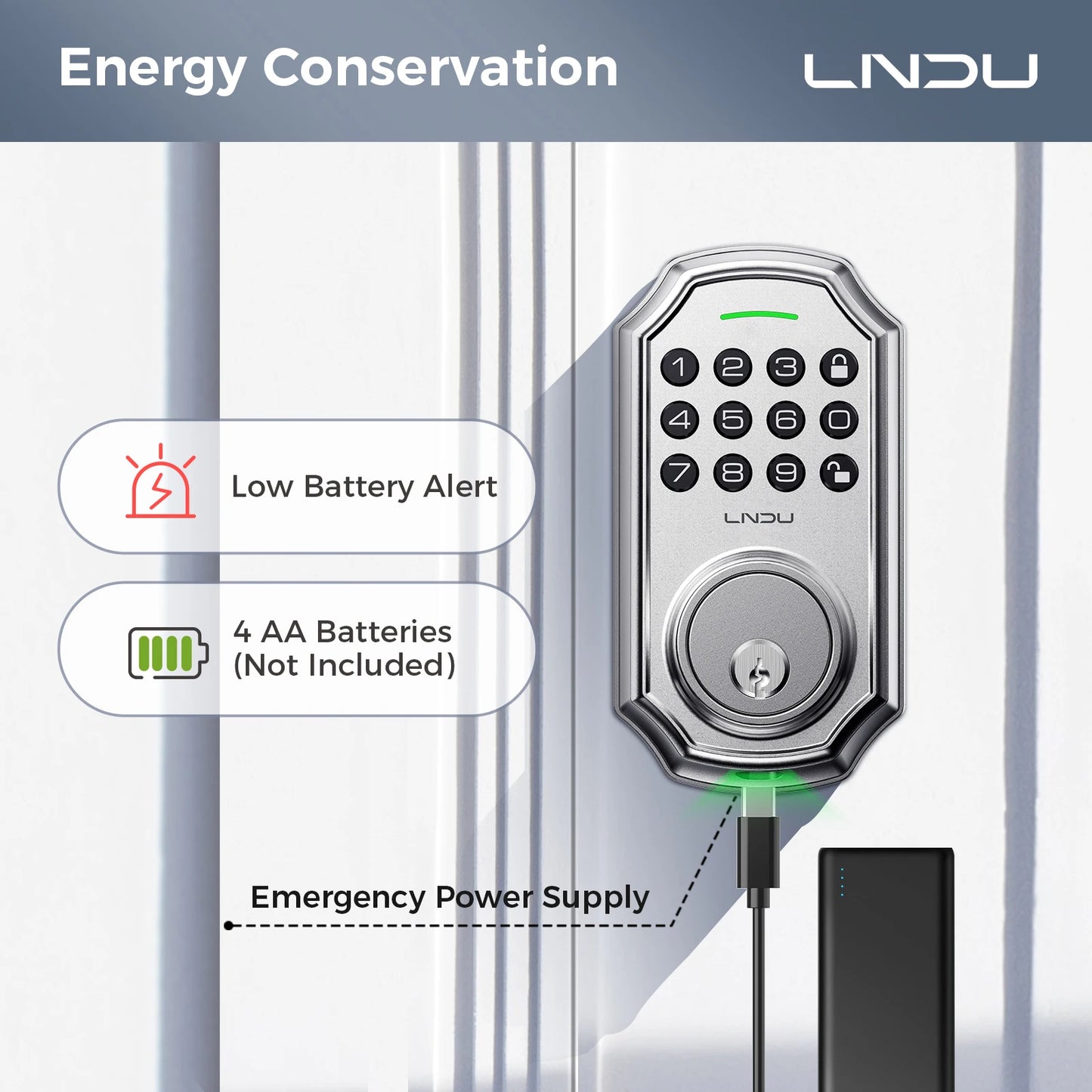 One Touch Auto-Locking Security Door Lock