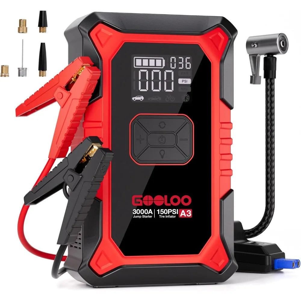 Jump Starter with Air Compressor 3000A