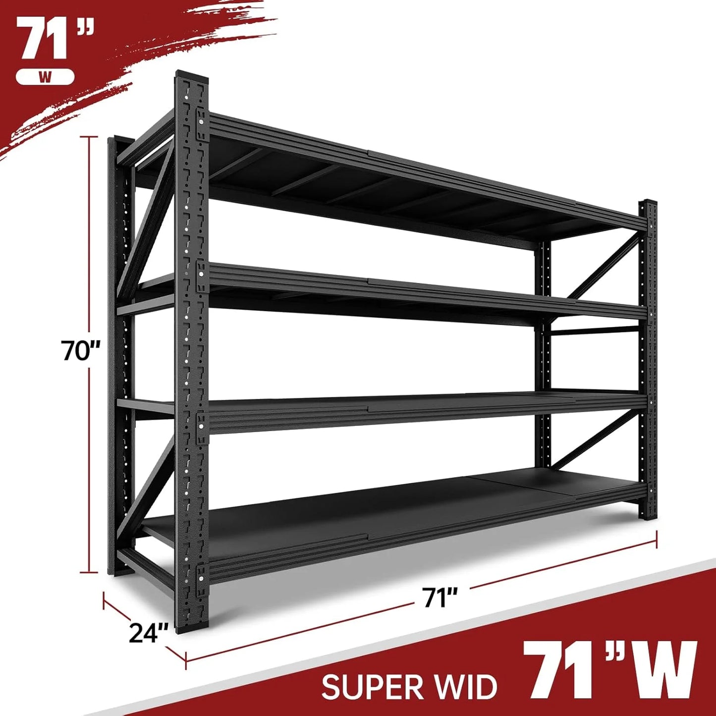 5000LBS Storage Shelves,71" W