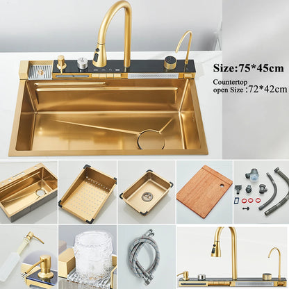 Waterfall Kitchen Sink
