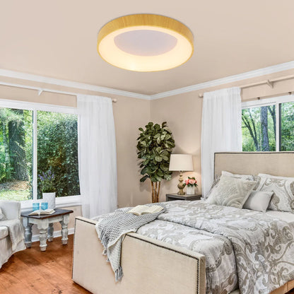 Wood Grain Ceiling Light, Modern LED Flush Mount