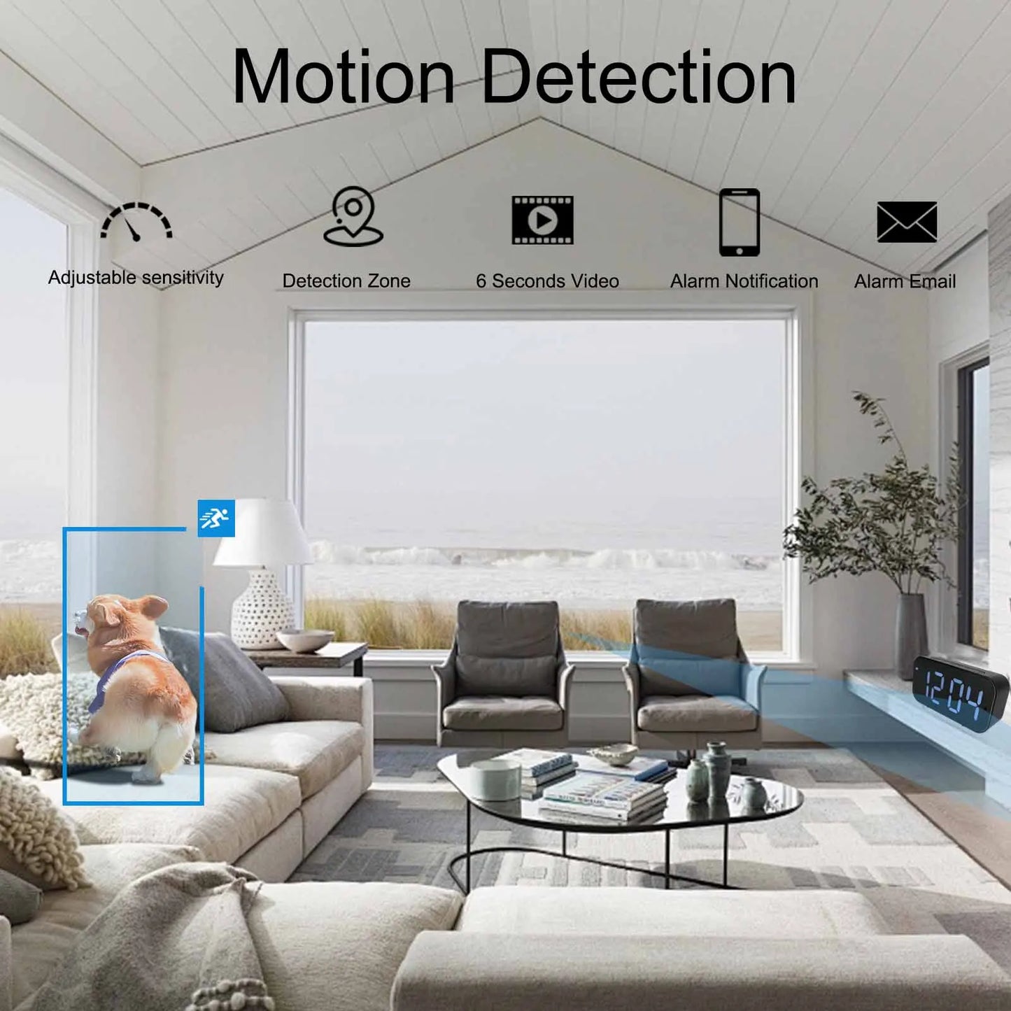 Wi-Fi Clock Camera with 1080P HD