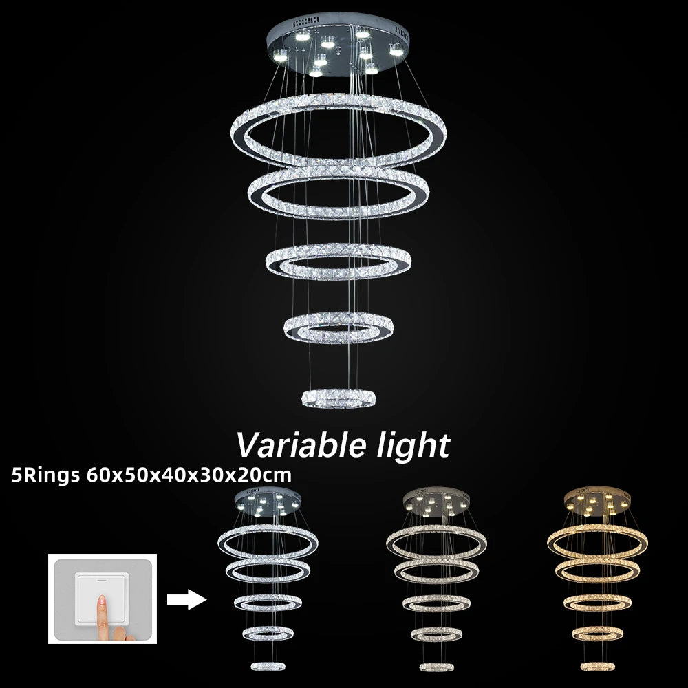 Crystal Chandelier Modern Large Crystal Pendant Lights Fixture For Living Room Bedroom Ceiling Lamp Lustres Luminaire Plafonnier