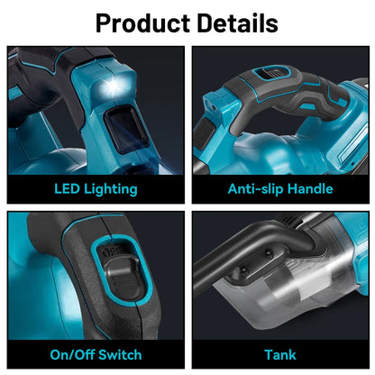 Cordless Portable Handheld Power Vacuum Cleaner Multi-function Dust Cleaning Tool For Makita 18v Battery