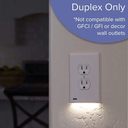 3-Pack LED Night Light Wall Plates with Auto Sensor