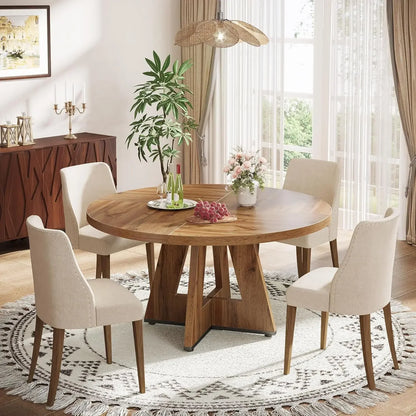 47 Inch Round Farmhouse Dining Table