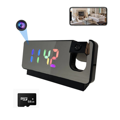 HD Projection Alarm Clock Camera with Wi-Fi
