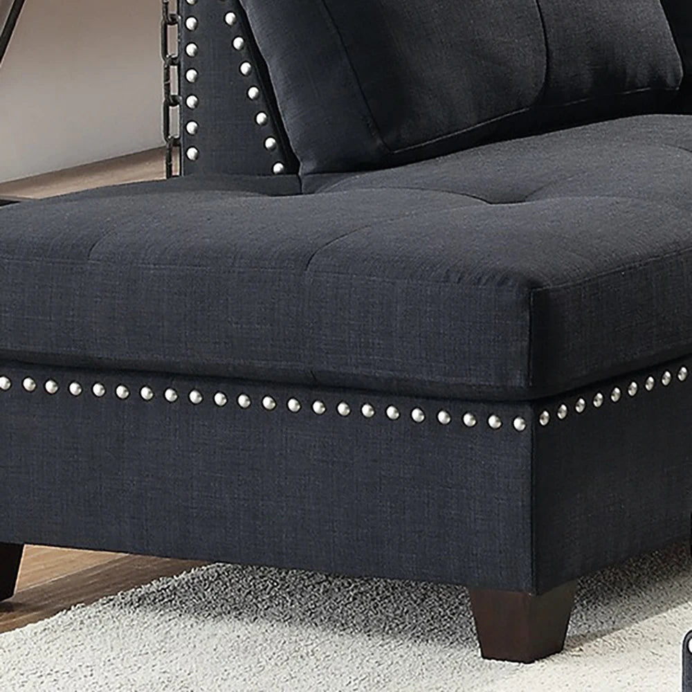 3-pcs Sectional Sofa Black