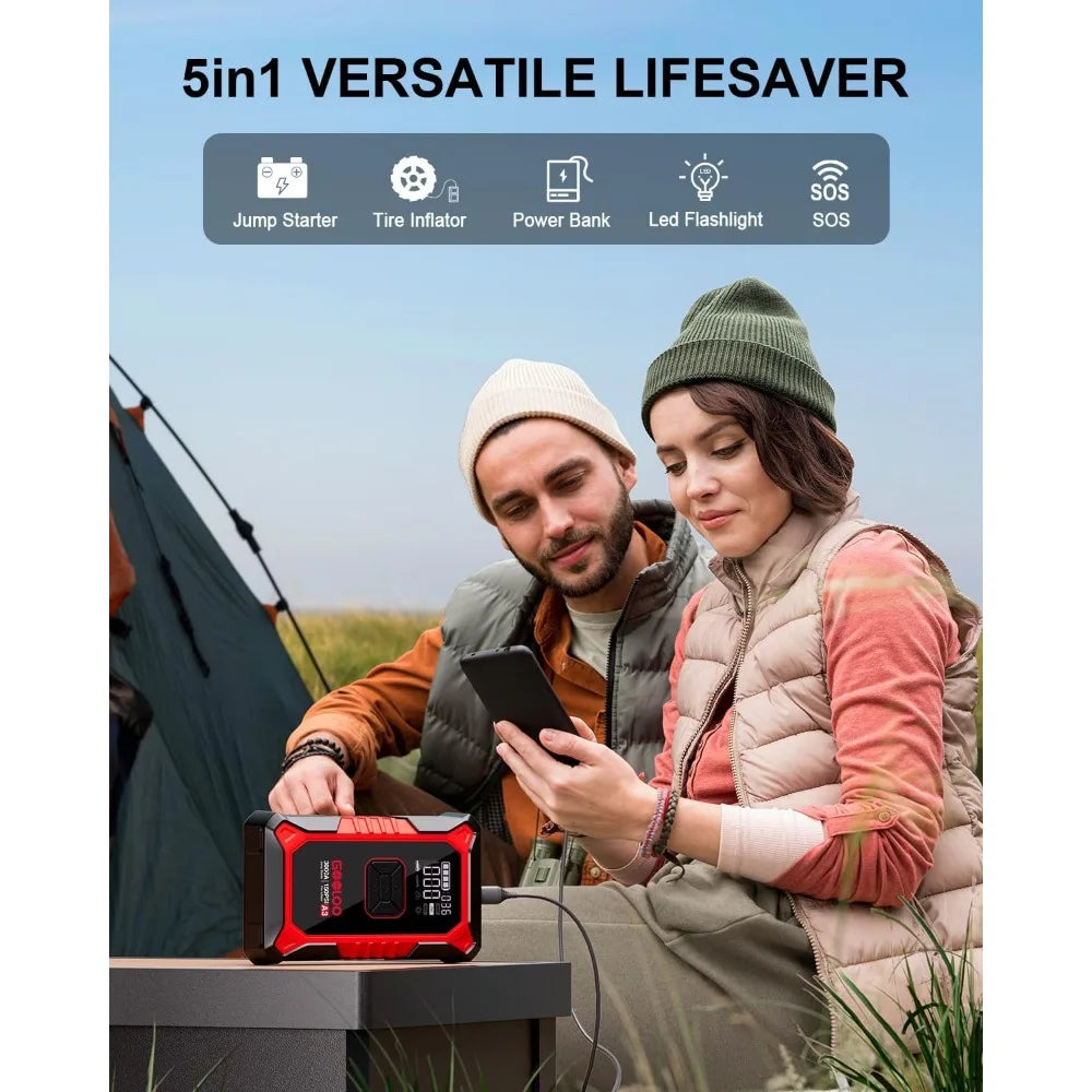 Jump Starter with Air Compressor 3000A