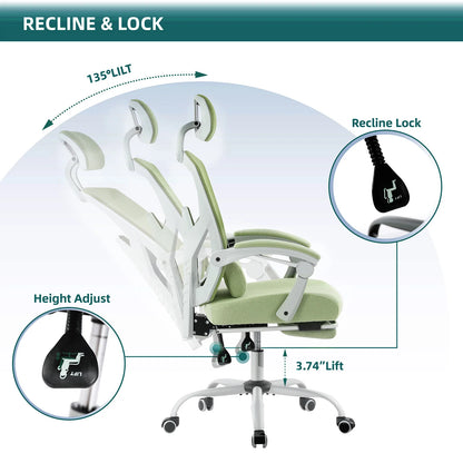 Reclining High Back Mesh Rocking Gaming Chair