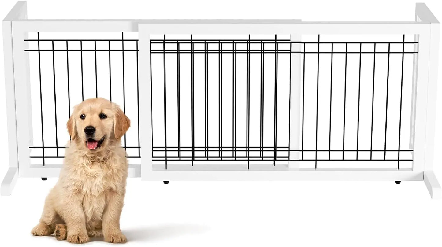 37"-68" Wide Adjustable Free Standing Dog Gate