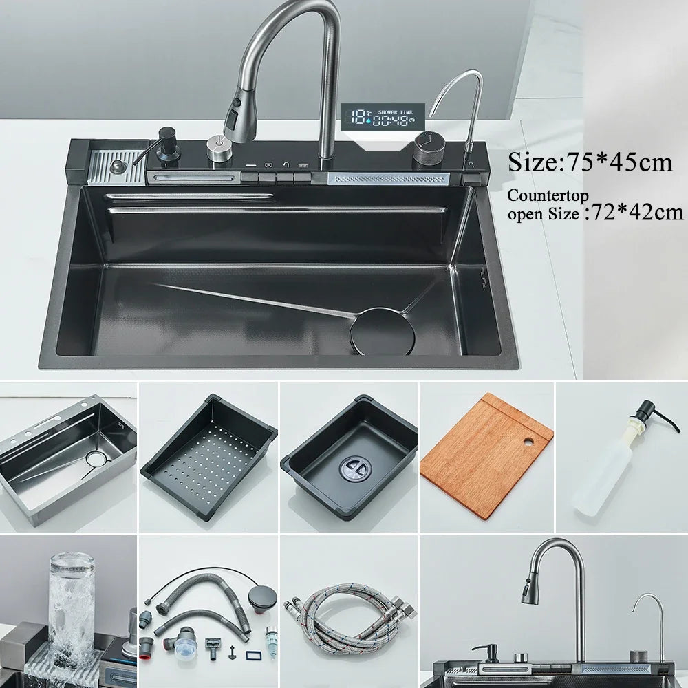 Waterfall Kitchen Sink