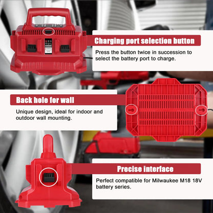 6 Port Charger Compatible with Milwaukee