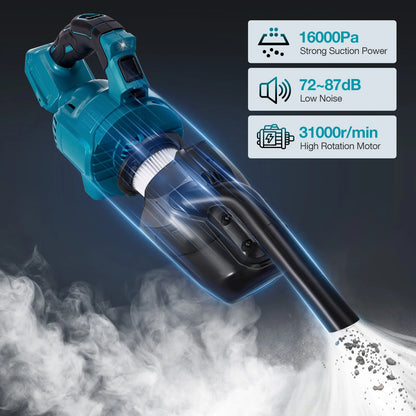 Cordless Portable Handheld Power Vacuum Cleaner Multi-function Dust Cleaning Tool For Makita 18v Battery