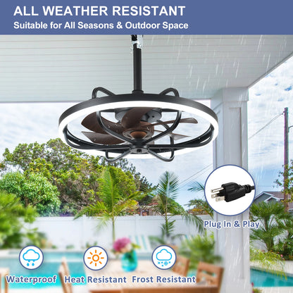 20" Outdoor Ceiling Fan with Lights