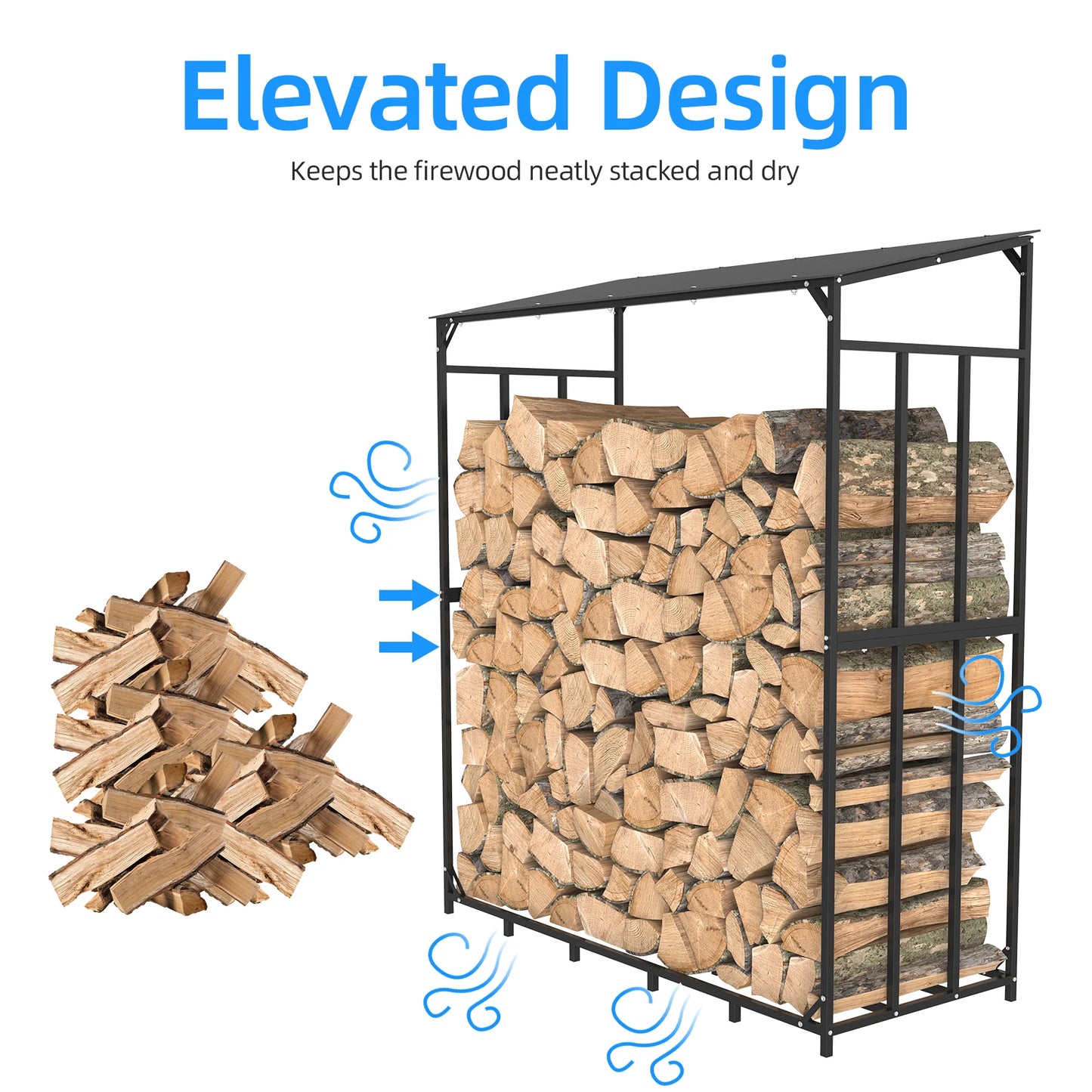 Outdoor Firewood  Log Rack