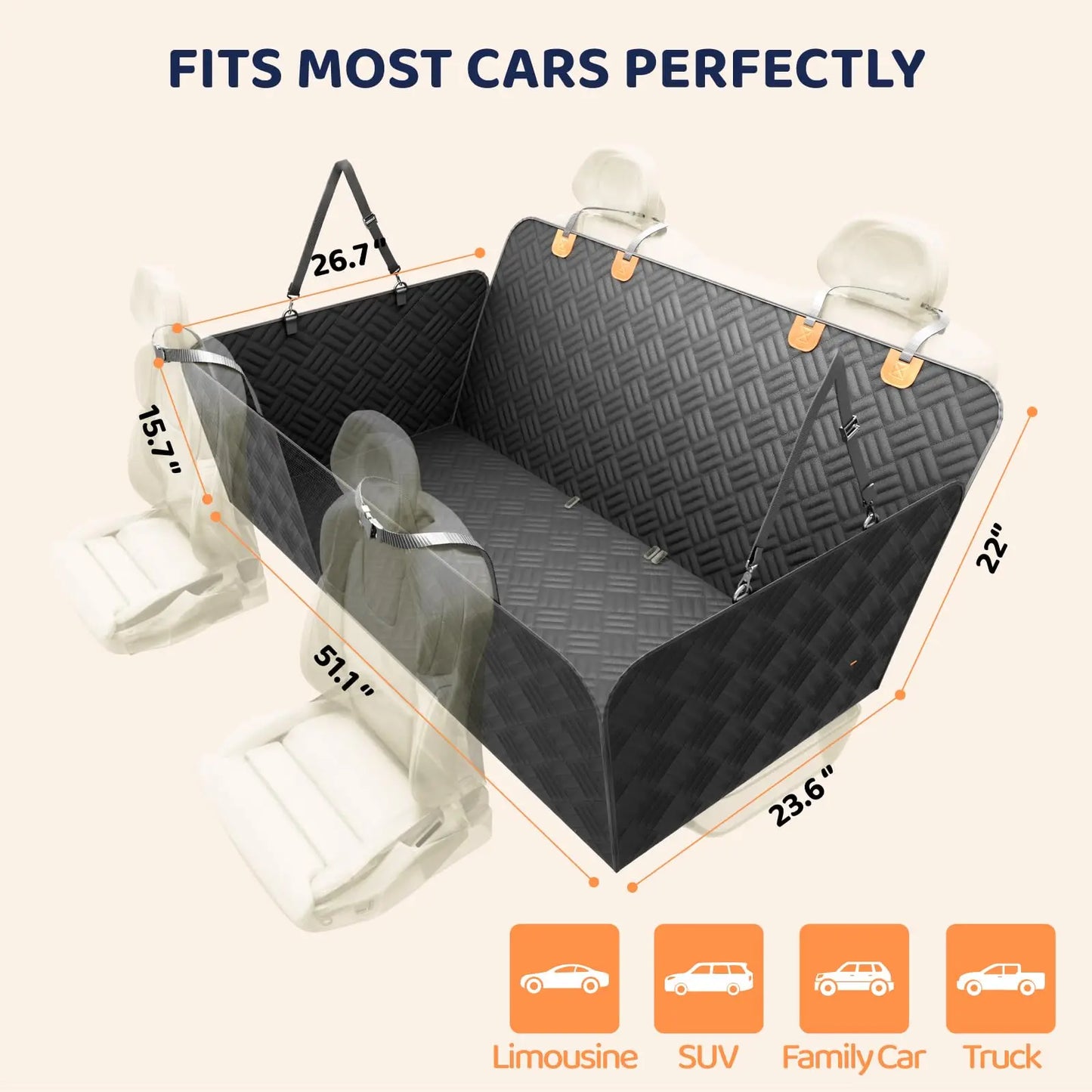 Dog Hammock for Cars and Suvs