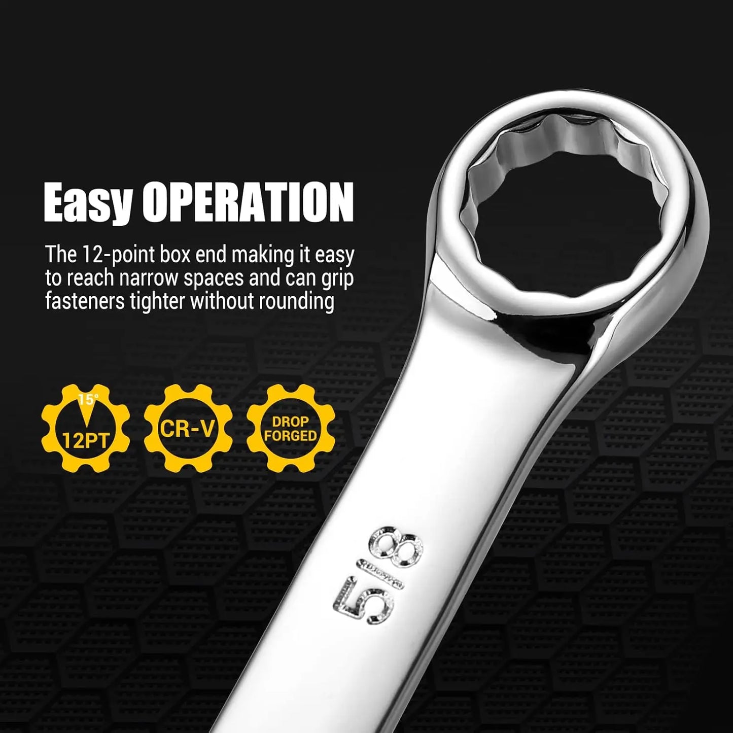 Combination Wrench Set, SAE & Metric
