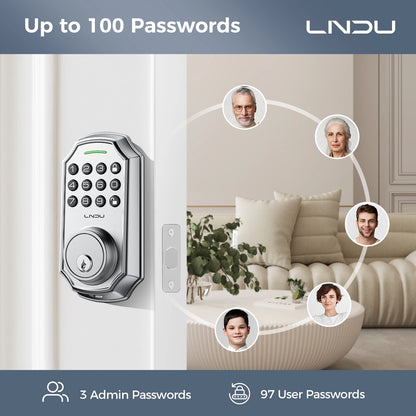 One Touch Auto-Locking Security Door Lock