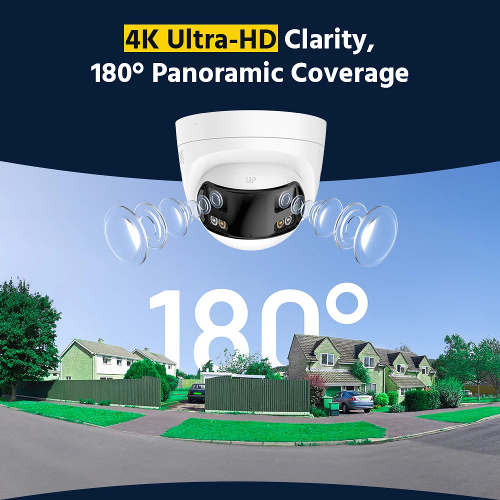 Security Camera 180°Panoramic Dual Lens outdoor