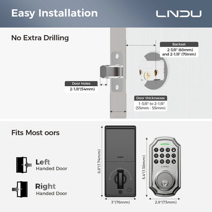 One Touch Auto-Locking Security Door Lock