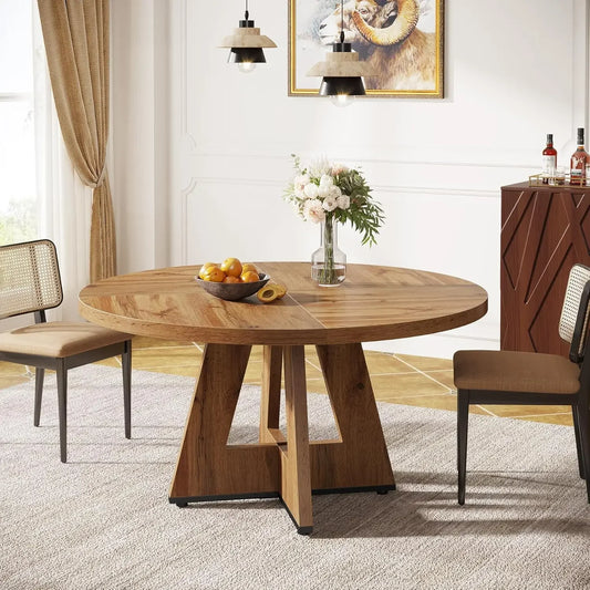 47 Inch Round Farmhouse Dining Table