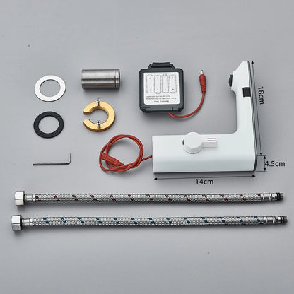White Chrome Smart Sensor Basin Faucet