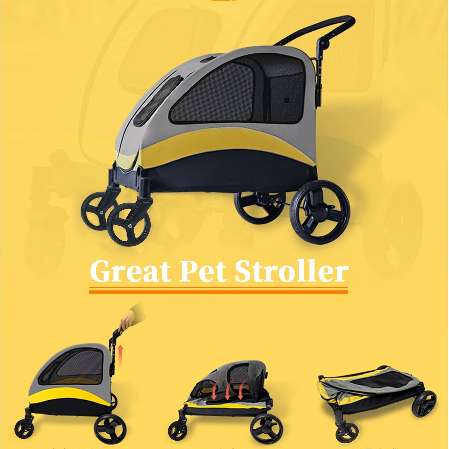 Portable Dog Stroller for Large Dogs
