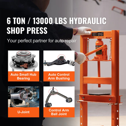 Hydraulic Shop Press 6 Ton