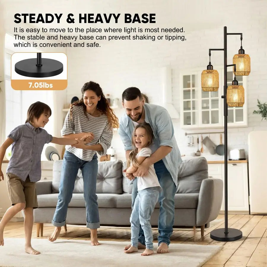 Dimmable Boho Floor Lamp