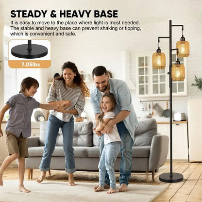 Dimmable Boho Floor Lamp
