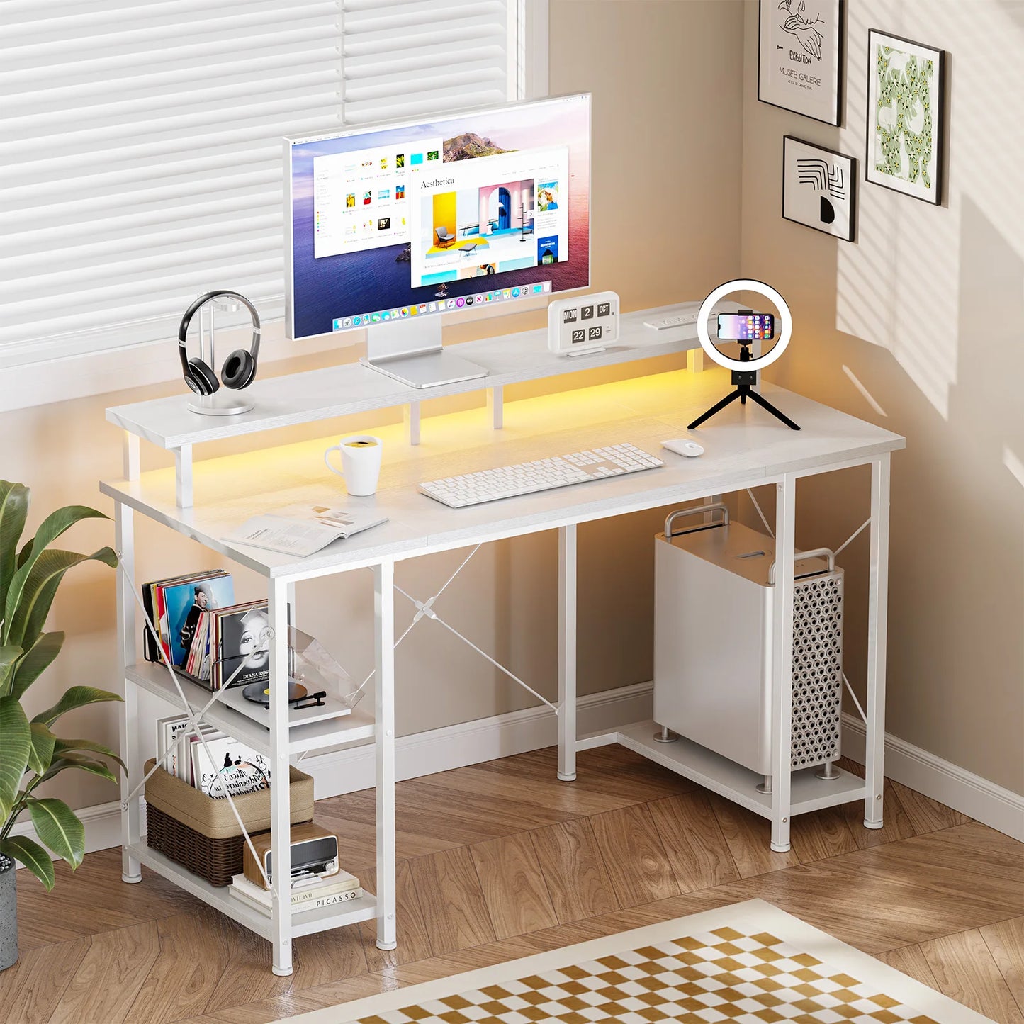 48 Inch Computer Desk with with Shelves
