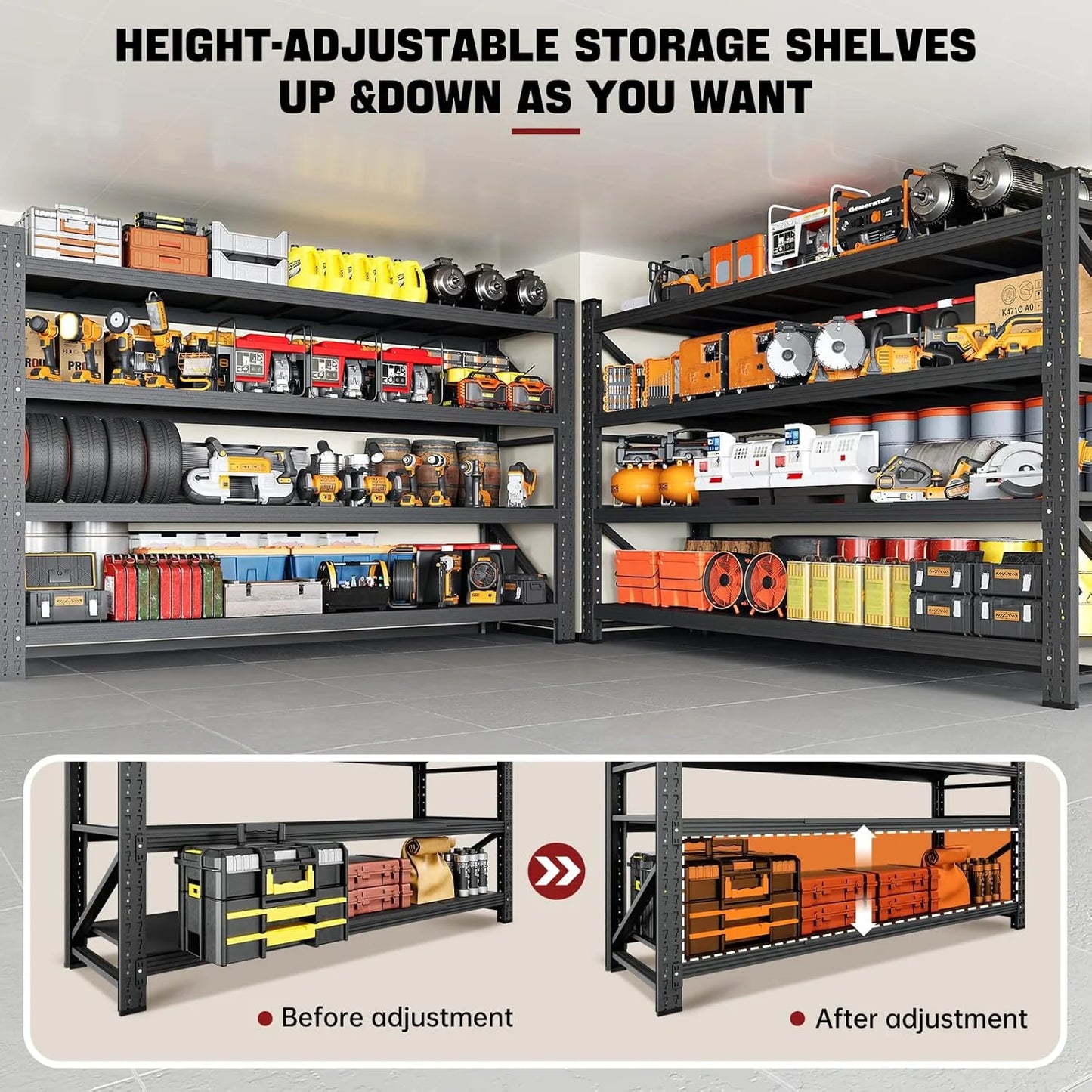 5000LBS Storage Shelves,71" W