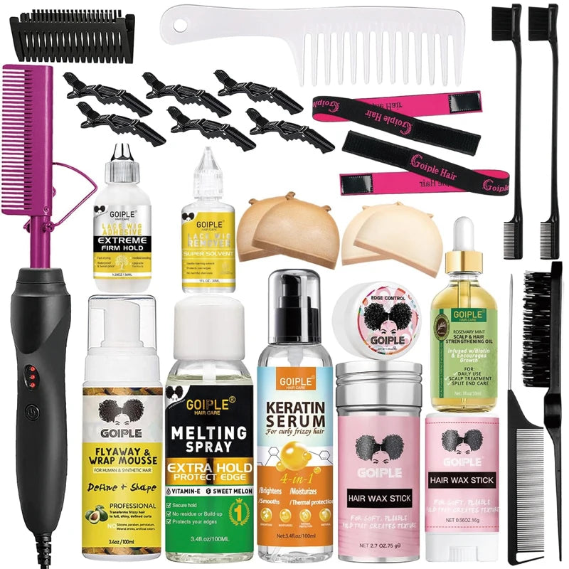 Electric Hot Comb Fast Heating Straightener Curling Iron