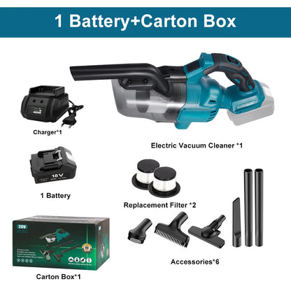 Cordless Portable Handheld Power Vacuum Cleaner Multi-function Dust Cleaning Tool For Makita 18v Battery