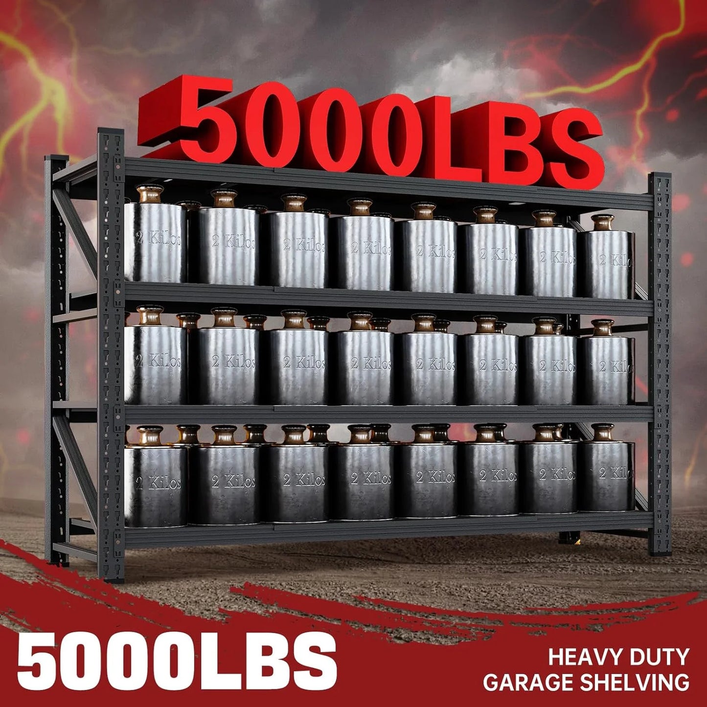 5000LBS Storage Shelves,71" W
